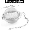 Stainless Steel Mesh Tea Ball with Chain, 8Pcs Stainless Steel