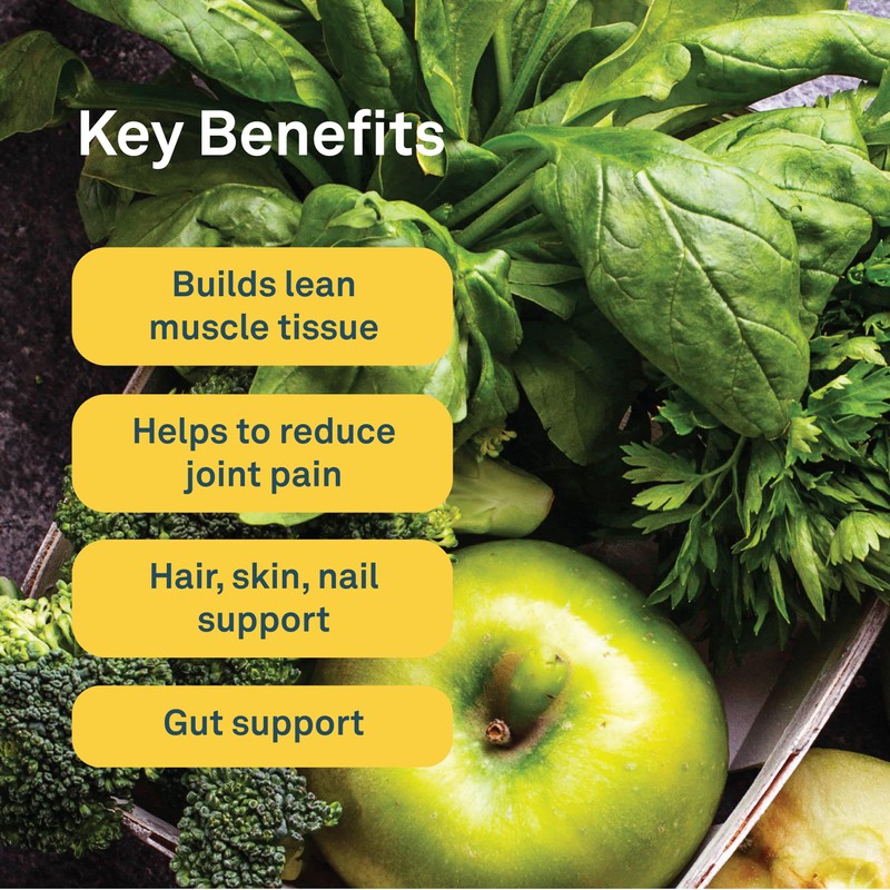Organika Enhanced Collagen Protein Power Greens - with 16 organic