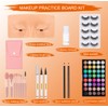 3D Reusable Makeup Mannequin - Practice Face Board with Eyeshadow