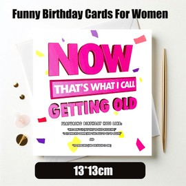 Funny Birthday Cards For Women, Happy Birthday Card For Her, Funny birthday Gifts For Mum,Wife,Girlfriend,Sister, Blank Inside Design With Envelope,13 * 13 cm