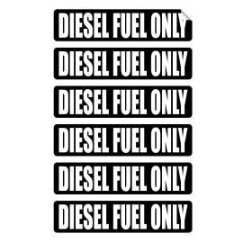 Unbranded 6-pack DIESEL FUEL ONLY Vinyl Decals / Stickers / Gas Door Labels Turbo Diesel