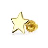 Minimalist Real Yellow 14K Gold USA Patriotic Rock-Star Celestial Helix