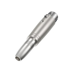 CableCreation XLR 3 Pin Female to 1/4" 6.35mm Female Socket Audio Adapter, Silver