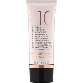 Catrice Ten!sational 10-in-1 Dream Primer, Nude, Anti-Ageing, Moisturising, Natural, Vegan, UVA and UVB Filter + SPF 15, Paraben-Free, Nanoparticles Free, Pack of 3 (3 x 30 ml)