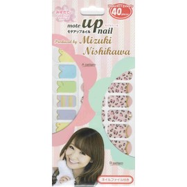 Mizuki Nishikawa Produce Nail Sticker Pastel Heart x Leopard