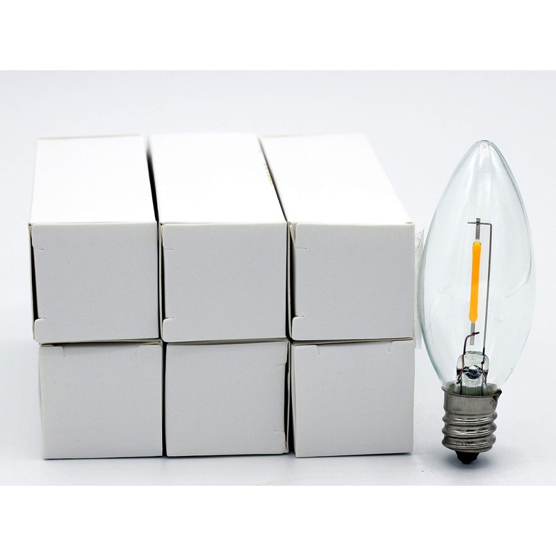 Creative Hobbies LED Replacement Light Bulbs for Electric Candle Lamps,