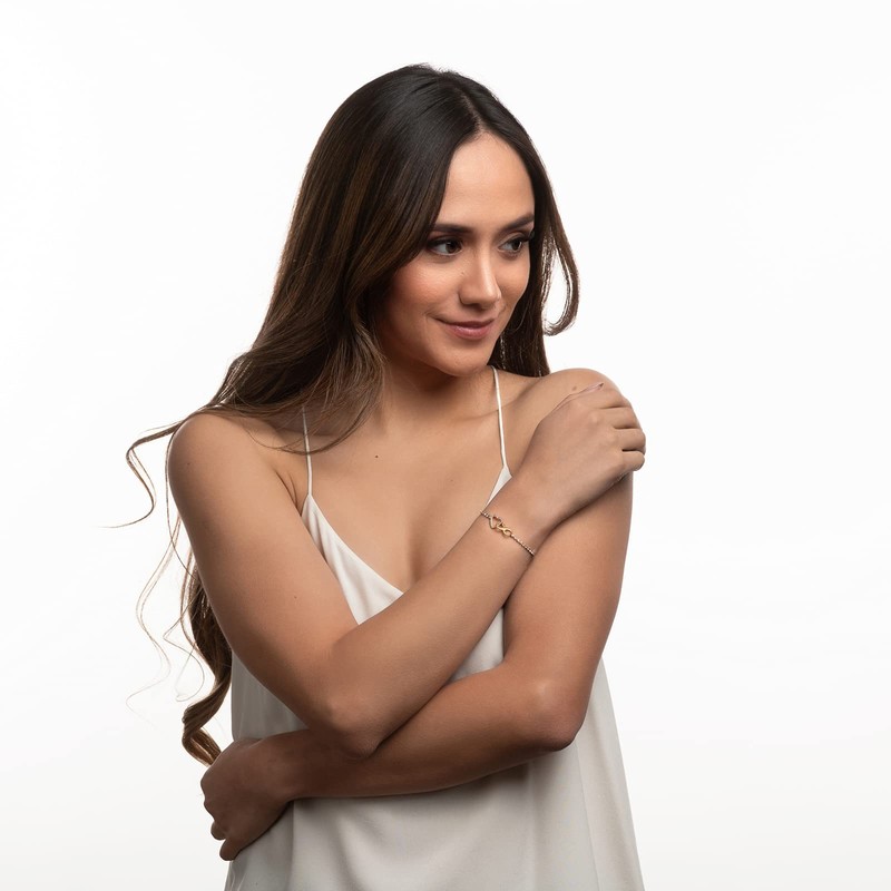 LuckyLy Pulseras Mujer con Dije de Corazón e Infinito, Brazalete