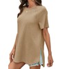 Cicy Bell Womens Short Sleeve Tunic Tops Summer Crew Neck