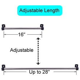 YYST Wall Hanging Tapestry Rod, Tapestry Hanger, Weaving Hanger 16" to 29" (BlackX2)