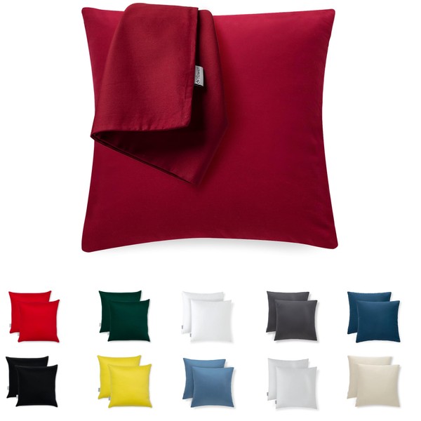 Set of 2 Cushion Covers, 50 x 50 cm, Microfibre,