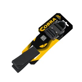 Helikon-Tex Patrol Line, Cobra Tactical D-Ring Belt FX38 Black, Up to 36 Pants Size / 47" Belt Length