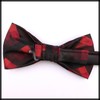 White Fang NC041 Men's Bow Tie, Plaid Pattern, Polyester, Formal,