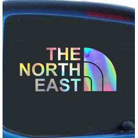 1x The North East Oil Slick Chrome Holographic Car/Van Sticker Decal Bumper JDM Sticker os39