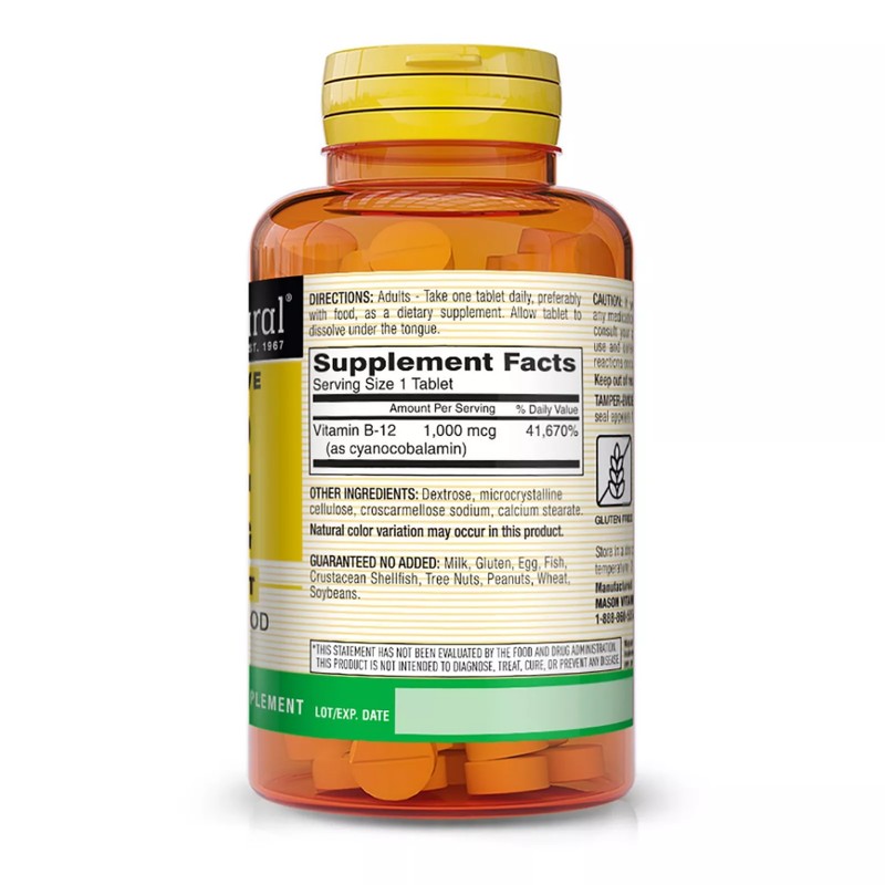 Mason Natural Vitamin B12 1000 mcg w/ Calcium Ext Release