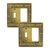 2-Pack Combo Toggle/Decorator Light Switch Cover Plate, Paisley Pattern Decorative