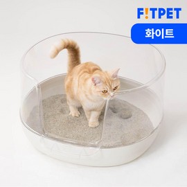 Fitpet, NyangSam, Cat, Litter Box, Transparent Litter Box, Transparent, White