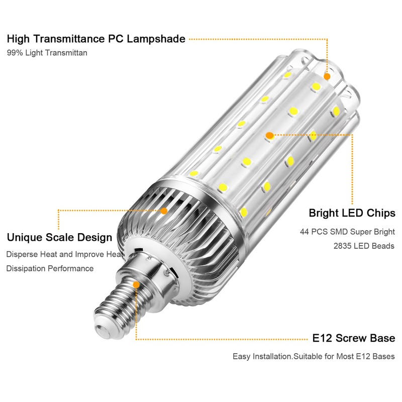 Aolang E12 LED Bulb,20W LED Candelabra Bulbs,150 Watt Equivalent, Daylight