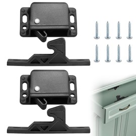 2 x Cabinet Door Lock Drawer Lock Cabinet Door Lock with Screws 4.5 kg Push-to-Close Grip Locks RV Drawer Latch Cabinet Box Lock for Chränke Sliding Doors Home