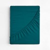 Nisaki Cotton Sateen Single-Fitted-Sheet Colonial Blue 1Pc, 100% Long Staple