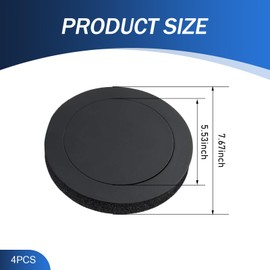 Prywog 4 PCS Car Audio Speaker Bass Pad, Slow Rebound Seal Ring to Enhance Stereo Effect, Car Door Sound Insulation and Echo Absorption Gasket, Universal for Cars Modification Accessory (Black)
