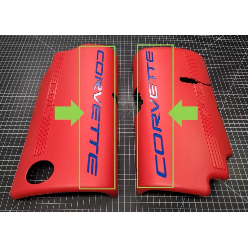UNDERGROUND DESIGNS CORVETTE Decal Letter Inlays For C5 Fuel Rail