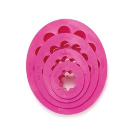 Decora Set 4 Scalloped Oval Cookie Cutters, Pink, 10 x 10 x 3 cm