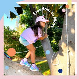 TSUKIHOSHI 3584 Rainbow Strap-Closure Machine-Washable Child Sneaker Shoe with Wide Toe Box and Slip-Resistant, Non-Marking Outsole - Rose/Mint, 7.5 Toddler (1-4 Years)