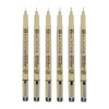 SAKURA PIGMA MICRON Fineliner SET (6 Stifte, schwarz)
