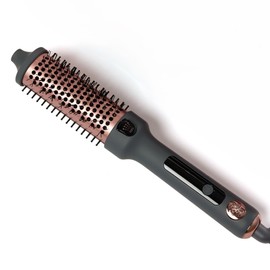 Hairtage Heated Curl Brush - 1.5 Inch Thermal Round Brush for Smooth & Frizz-Free Hair - 10 Minute Blowout - Effortless Curls - Refresh Your Look -Ceramic Tourmaline Ion Technology - Up to 400 Degrees