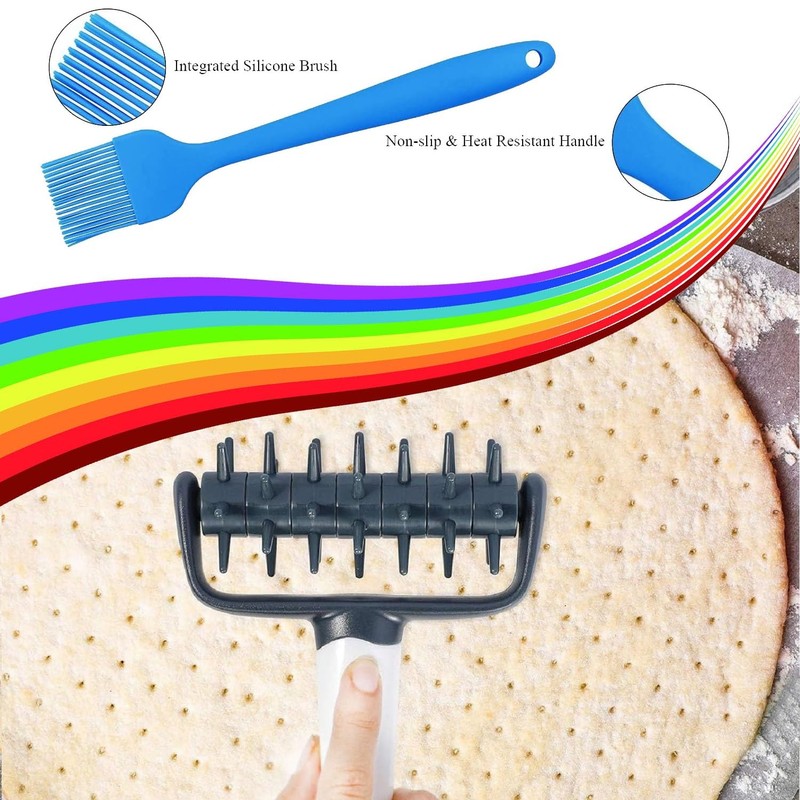 Fat-Cattie Pizza Making Kit with 12"x14" Pizza Peel, 12" Pizza
