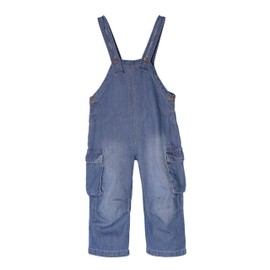 MOD Jeans Children's Dungarees - Size 92-110, 2-6 Years - 100% Cotton with Adjustable Straps and Pockets - Jumpsuit for Boys and Girls, darkblue, 92