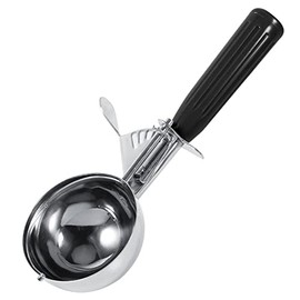 Cuchara de fruta de acero inoxidable, práctica cuchara de bola de helado de fruta de acero inoxidable con plástico Gatillo fácil Herramienta de cocina