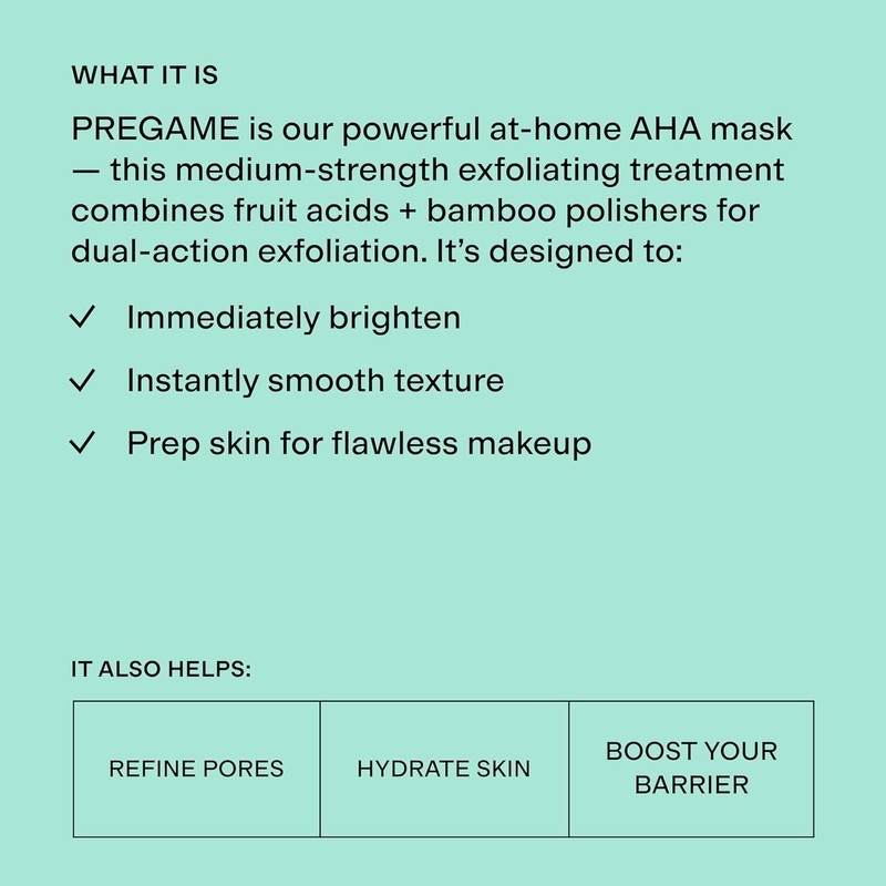 Clearstem Pre-Game Lighting Face Mask with AHA Exfoliator - Skin