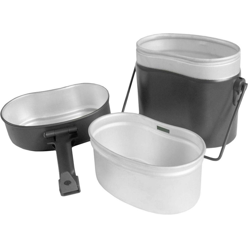 normani Original German Army Aluminium Cookware Black