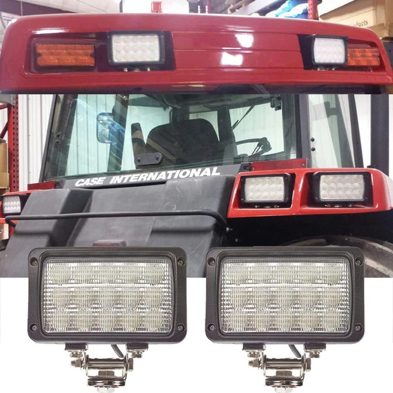 JASLITE 2PACK 6.3IN 45W Led Work Lights 12v/24v 4500LM 6500K