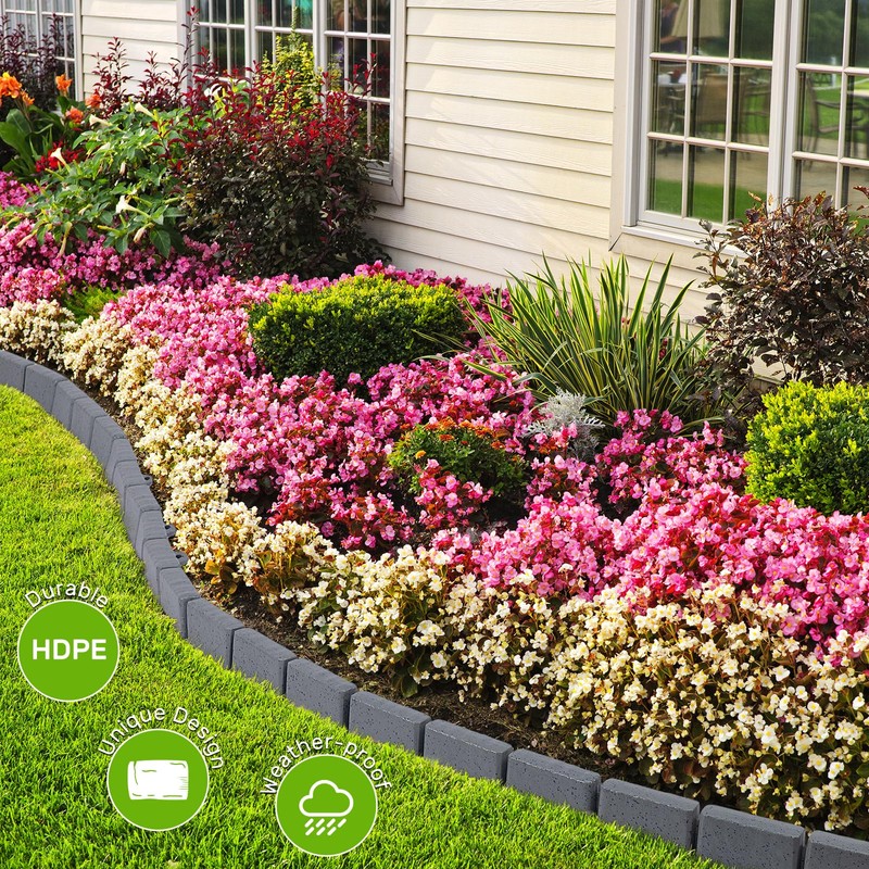 AGTEK Garden Edging 16FT Landscape Edging Kit 2.75 Inch Height