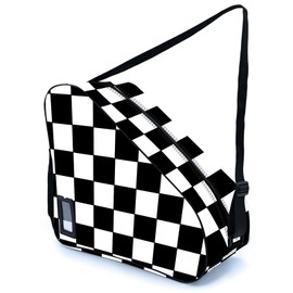 Bzocm Checkered Skate Bag For Ice Roller Inline Skates With Adjustable Shoulder Strap Fit Women Men Adults