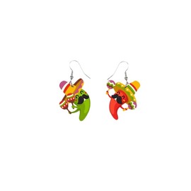 Cinco De Mayo Earrings Mexican Earrings Pepper Horse Hat Acrylic Colorful Earrings Festival Jewelry for Women-8