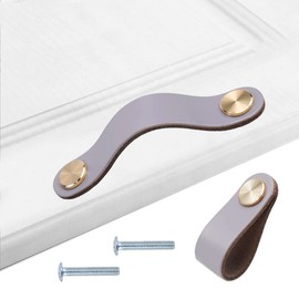 Leather Handles, Furniture, Pack of 4 Handmade Furniture Handles, Leather Knobs, Cupboard Handles, Knobs for Leather Handle, Kitchen Cupboards, Cabinets