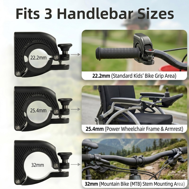 Campanello per Bicicletta Campanello Bici di Alluminio per Manubri da