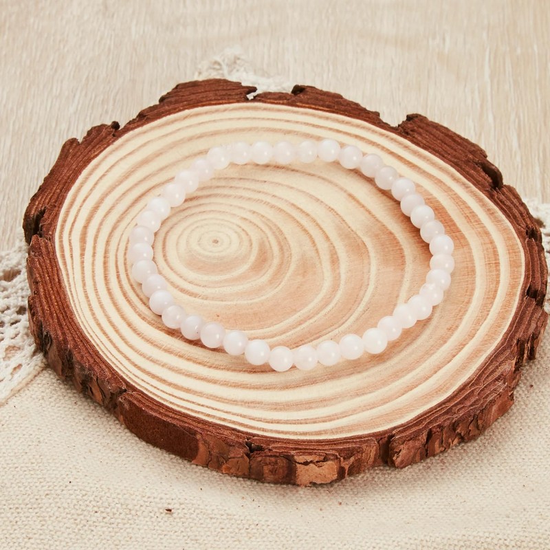 Philip Jones Rose Quartz Mini Beaded Gemstone Stretch Bracelet