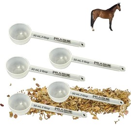 Prairie Horse Supply Supplement Scoop, 30ml/2 Tablespoon, 4.5 Inch Long Handle - 5 Pack