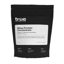 True Nutrition Whey Protein Concentrate Powder - 24g Complete Whey Protein per Serving - High Leucine, Full Amino Acid Profile - Gluten Free, Soy Free, Vegetarian - Chocolate Fudge Brownie - 2lb