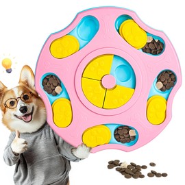 TRIGRAND Dog Puzzle Toys, Interactive Toy for Puppy IQ Stimulation & Anxiety Relief,Dog Enrichment Toy to Extended Eating Time,Washable,dog puzzle feeder for Puppy &Cats,Yellow