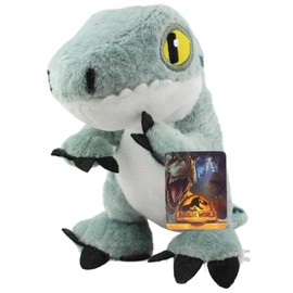 Jurassic World Dominion - Super Soft Gift Quality Plush Dinosaur 6" 15cm Toy Sets - Pack of 2 Blue the Velociraptor & T-Rex