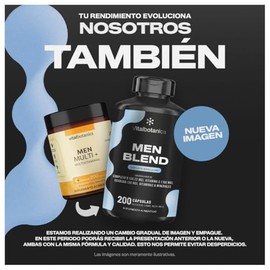Multivitamínico Hombre Creatina, Vitamina C, D3 y Zinc VITAL BOTANICS | 200 Cápsulas, Complejo B, Selenio, BCAA, Aminoácidos y Guaraná, Sin Gluten