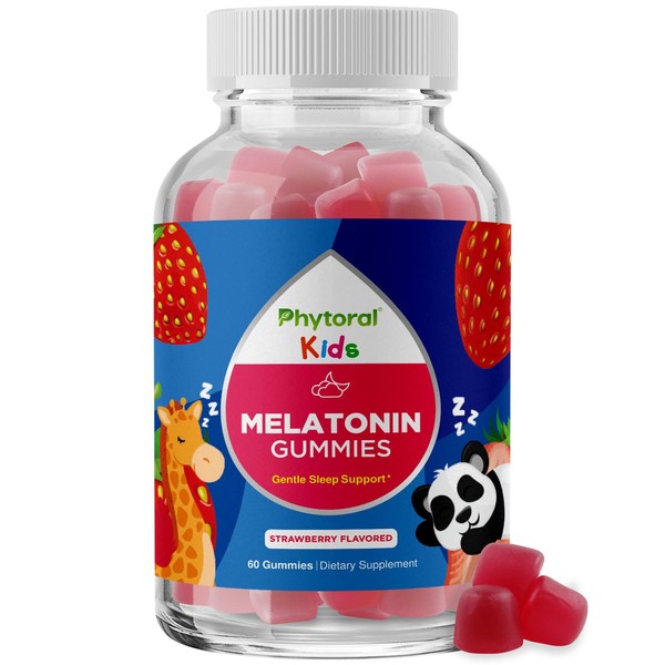 Kids Melatonin 1mg Gummy Vitamins - Pure Melatonin Gummies for Kids and Mood Support - Children’s Vitamins Gummy Melatonin for Kids Deep Sleep Supplement - Kids Melatonin Gummies 1mg