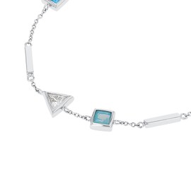 S.Oliver 88640012 Women's Bracelet 925 Silver with 1 Zirconia One Size, Sterling Silver, Cubic Zirconia