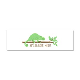 CafePress Chameleon Lizard Perfect Match Love Car Magnet 10 10" x 3", Bumper Magnet