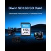 Biwin SD160 512GB SD Card, SDXC Memory Card for Camera,